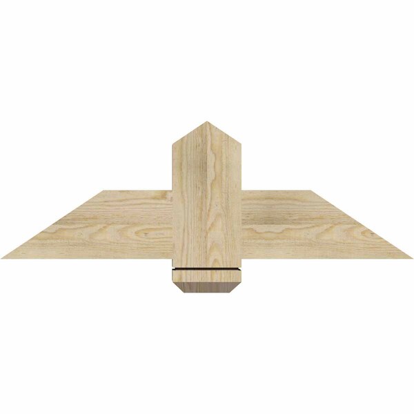 Ekena Millwork Eugene Rough Sawn Timber Gable Bracket, Douglas Fir, 36"W x 12"H x 4"D x 6"F, 8/12 Pitch GBW036X12X0406EUG00RDF - main
